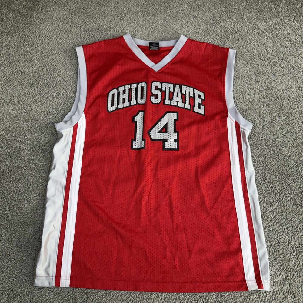 Ohio State Buckeyes Jersey Mens Large Red NCAA Basketball Starter #14 Mesh